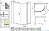 Radaway Premium Plus E Kabina półokrągła 100x80cm szkło przejrzyste + brodzik Laros E prawy + syfon